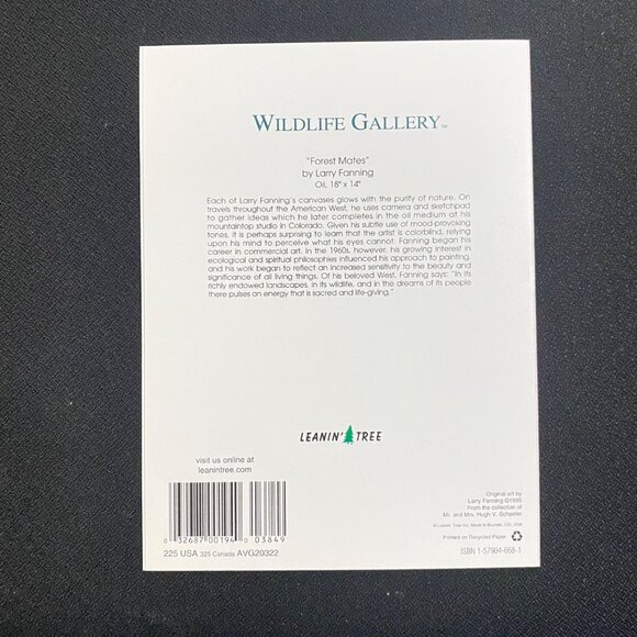 Combo Leanin' Tree Greeting Card/Magnet FOREST MATES Wolves Anniversary Larry Fa - Picture 6 of 10